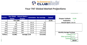 TNT Global Marklet Earnings projections example